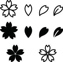 さくらのアイコン／桜／花びら／花