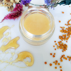 Beauty Balm with honey and flowers