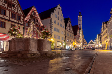 Fototapeta na wymiar Rothenburg ob der Tauber. Old famous medieval city.
