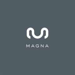 Letter M logo design template