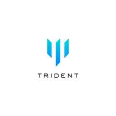 Trident logo design template - obrazy, fototapety, plakaty