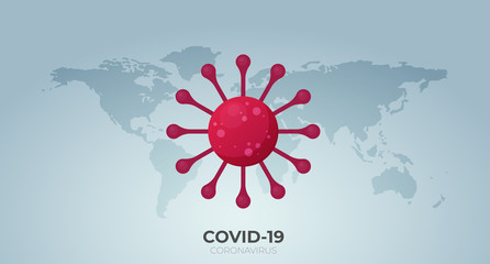 Coronavirus COVID-19 virus. Flat Design Graphic, vector