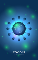 Coronavirus COVID-19 virus. Flat Design Graphic, vector