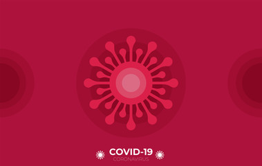 Coronavirus COVID-19 virus. Flat Design Graphic, vector