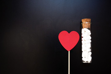 Jordan almonds and heart shape, wedding decoration