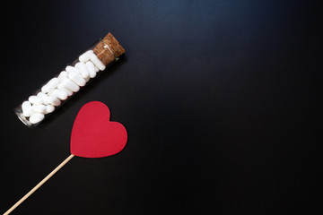 Jordan almonds and heart shape, wedding decoration