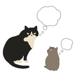 ネコ　イラスト　吹出し