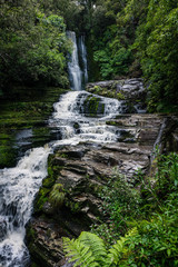 Fototapeta na wymiar mclean falls waterfall in the forest