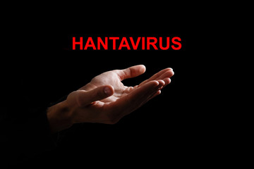 Page with word Hantavirus. Medical concept.