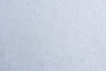 Soap foam close up. Detailed macro photo. The concept of personal hygiene, washing hands, caring for health during the virus. Abstract background image.