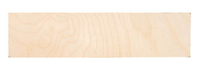 Rectangular piece of birch plywood