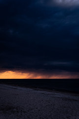 Spectacular light during storm and sunset