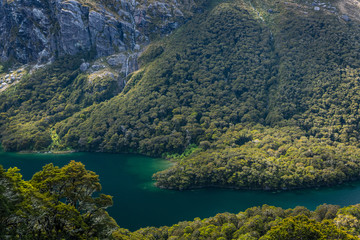 lake mackenzie in the southern alps mountains