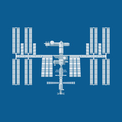 International Space Station icon, ISS symbol