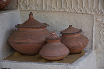 Earthen Pot or Clay Pot or Matka or Matki used in Indian Subcontinent as a water cooler
