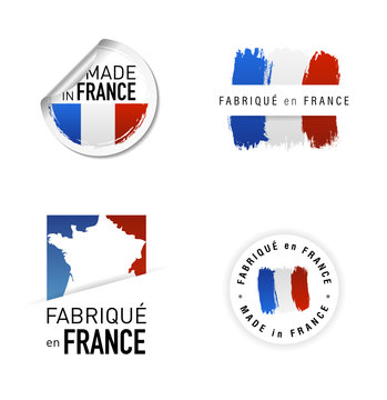 Set de quatre logos et label pour vos produits fabriqués en France.