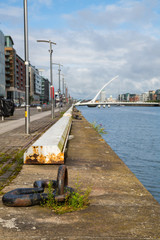 A view along the quays in Dublin City, Ireland