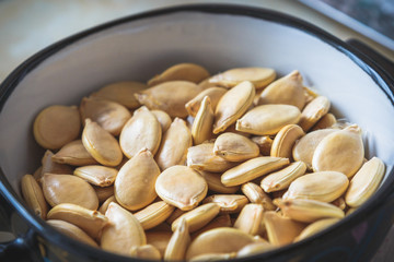 Yellow pumpkin seeds