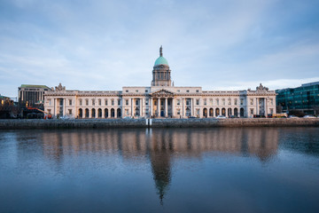 A view along the quays in Dublin City, Ireland