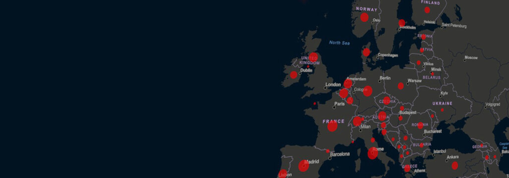 World map of Coronavirus Covid-19 , Covid 19 map confirmed cases report worldwide globally.
