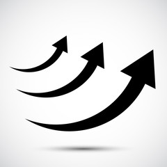 black arrow icon Symbol on White Background