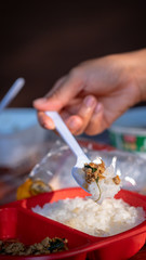 people is eating fast food