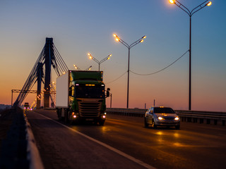 Truck on highway