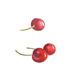 Cherry isolated on a white background.