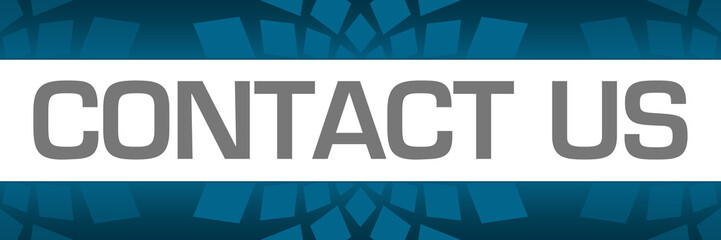 Contact Us Blue Circular Texture Horizontal 