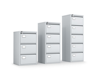 locker for storing documents. 3D illustration