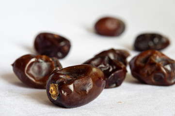 Dates on White Background