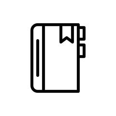 Diary Vector  Line Icon Illustration
