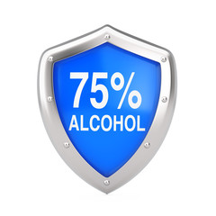 Antiviral Disinfection Concept. 75% Alcohol Disinfector Shield Protected from Virus or Bacteria. 3d Rendering