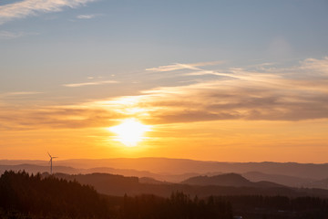 Fototapeta na wymiar Sonnenuntergang im Frühling