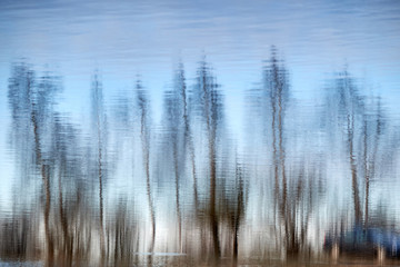 Water texture in the spring morning.