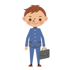 学生服姿の男子中学生・高校生