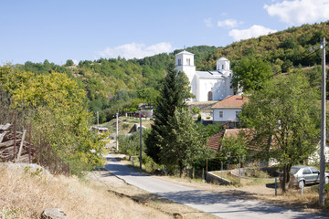 A Serbian landscape with the orthodox monastery Nova Pavlica