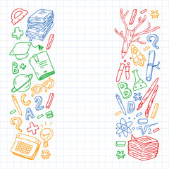 Online learning. Education, learning, open book, knowledge. Modern education template design.