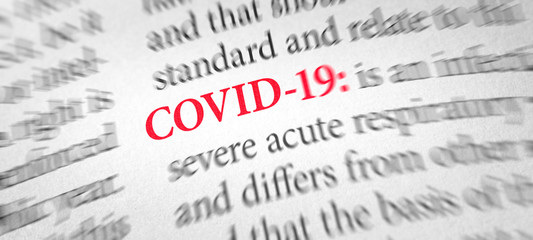 Definition of the word COVID-19  in a dictionary