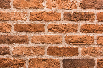 Old brown brick wall texture background