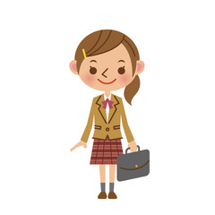 ブレザー姿の女子中学生・高校生