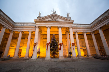 College Green, Dublin City at Christmas
