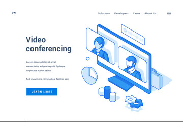 Web banner for modern video chat application
