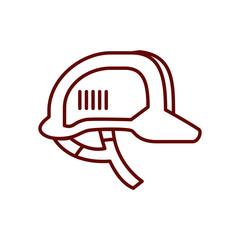 security cap icon, line style