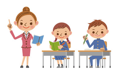 女性教師と中学生（高校生）男女