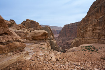 Fototapeta premium Rocks and more rocks, Wadi Musa, Jordan
