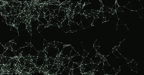 Procedural Network Mesh Art background illustration