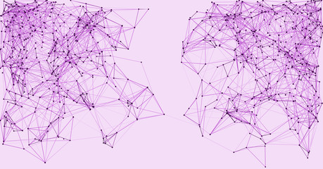 Procedural Network Mesh Art background illustration