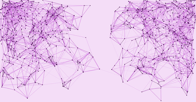 Procedural Network Mesh Art background illustration