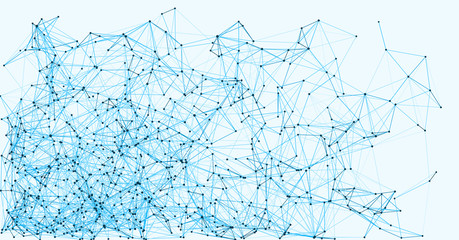 Procedural Network Mesh Art background illustration